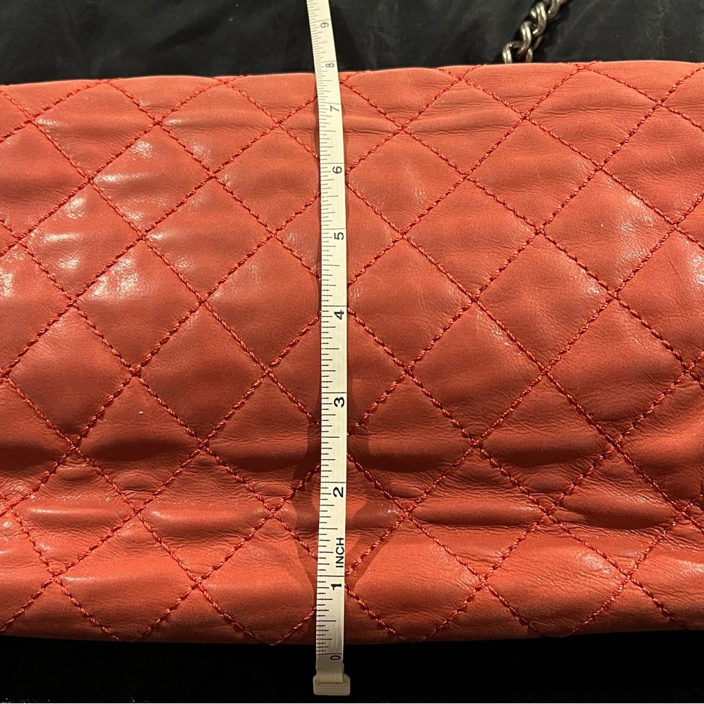 Chanel Coral Quilted Flap-Over Bag - Picture 10 of 15